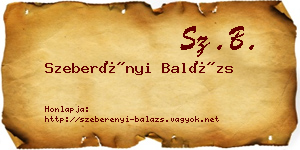 Szeberényi Balázs névjegykártya