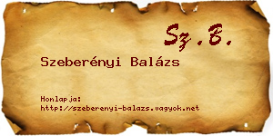Szeberényi Balázs névjegykártya