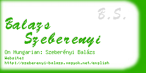 balazs szeberenyi business card